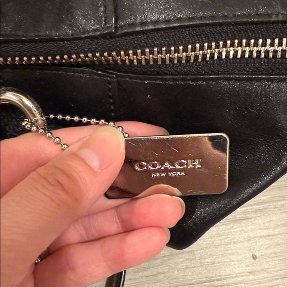 Coach Black Leather Handbag Duffle - Picture 7 of 8